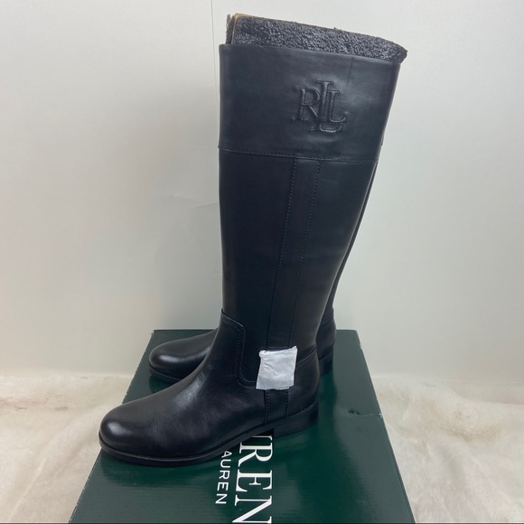 Lauren Ralph Lauren Bernadine Black Boots Sz:5B - Picture 7 of 13